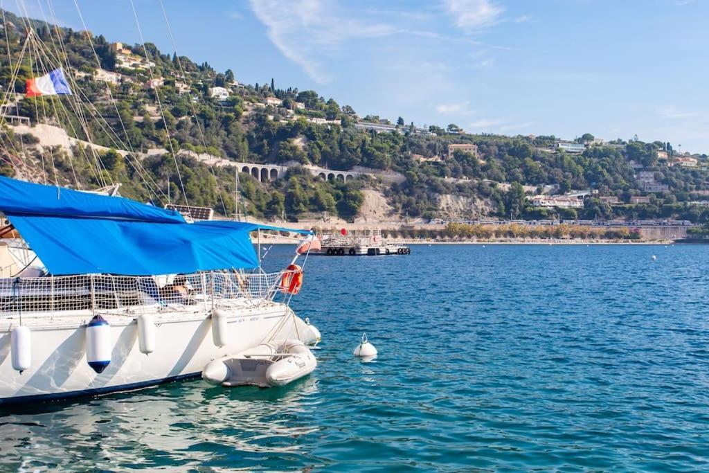 #40 Bright Sea View Suite For 6 2Mins Walk Port & Sea Villefranche-sur-Mer Eksteriør billede