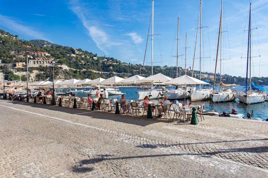 #40 Bright Sea View Suite For 6 2Mins Walk Port & Sea Villefranche-sur-Mer Eksteriør billede