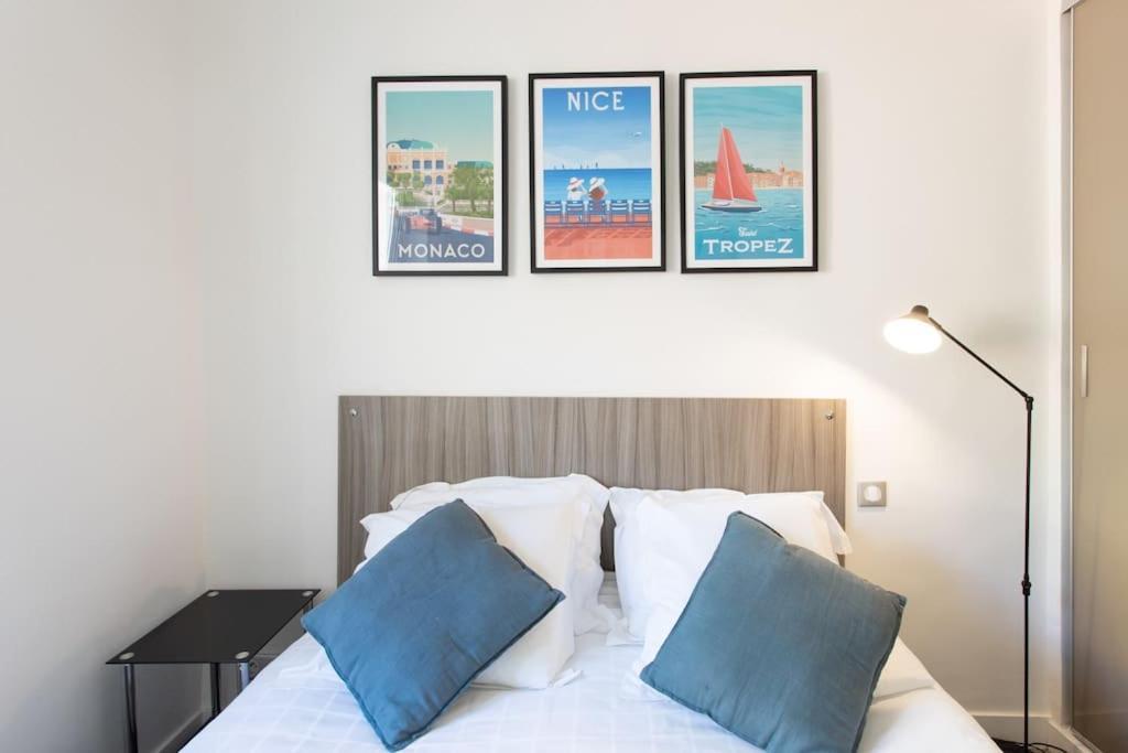 #40 Bright Sea View Suite For 6 2Mins Walk Port & Sea Villefranche-sur-Mer Eksteriør billede
