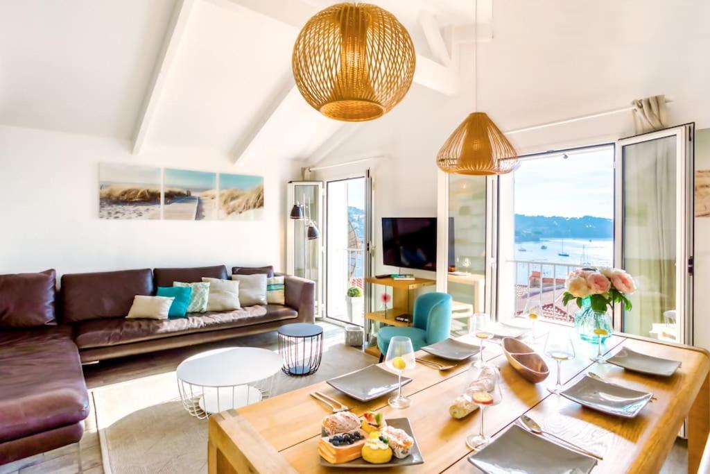 #40 Bright Sea View Suite For 6 2Mins Walk Port & Sea Villefranche-sur-Mer Eksteriør billede