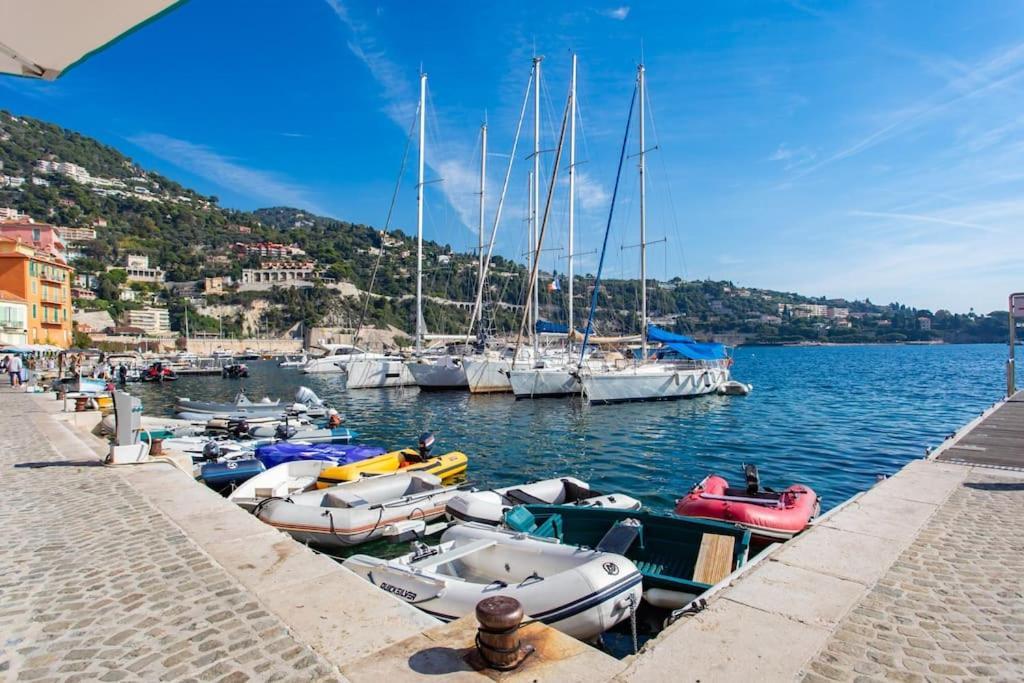 #40 Bright Sea View Suite For 6 2Mins Walk Port & Sea Villefranche-sur-Mer Eksteriør billede